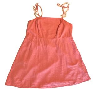 Old Navy Pink Linen Tie Strap Mini Dress, size XXL in Pink